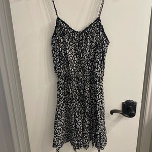 Black and white floral sundress